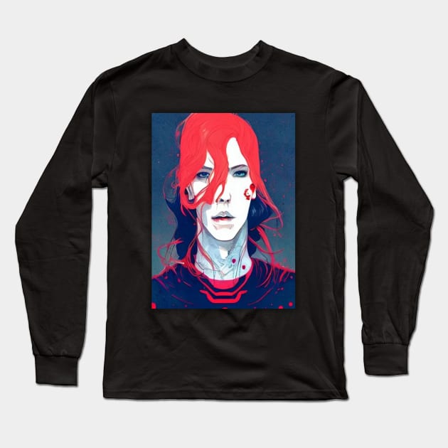 Conrad Roset Woman Color Block Long Sleeve T-Shirt by BilodeauBlue